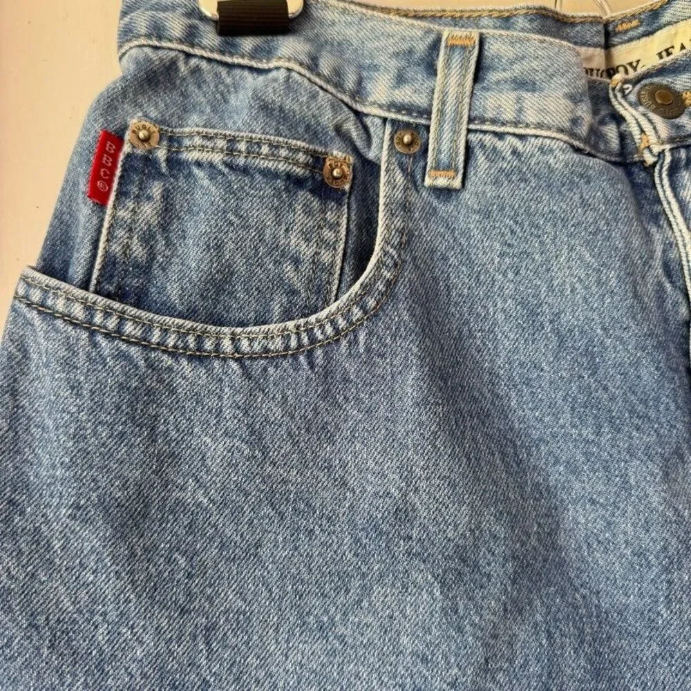 Vintage Bugle Boy 750 Shorts Men's 32W Blue Denim Medium Wash 5-Pockets Cotton